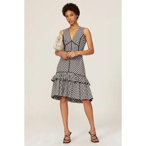 Tome Gingham Ruffle Hem Dress